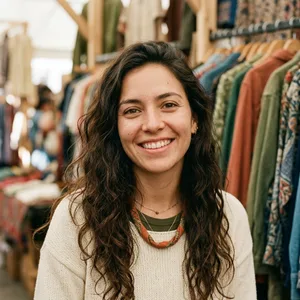 Retrato de vendedora