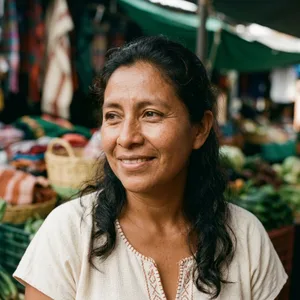 Retrato de vendedora